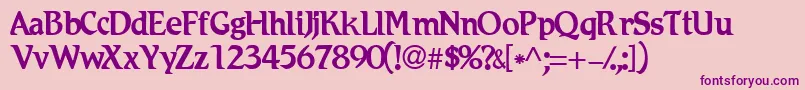 AntiquasskNormal Font – Purple Fonts on Pink Background