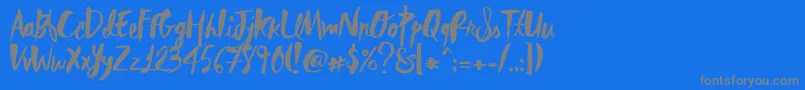 RebelHeartMadonna Font – Gray Fonts on Blue Background