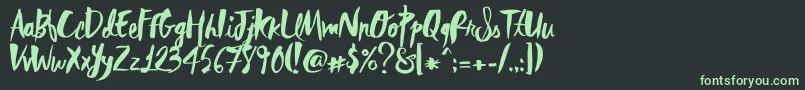 RebelHeartMadonna Font – Green Fonts on Black Background
