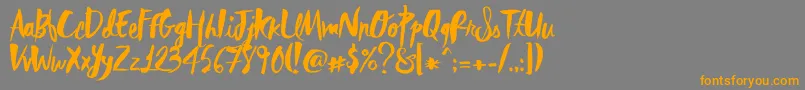 More about RebelHeartMadonna Font RebelHeartMadonna Font – Orange Fonts on Gray Background