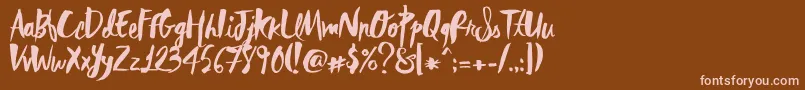 RebelHeartMadonna Font – Pink Fonts on Brown Background