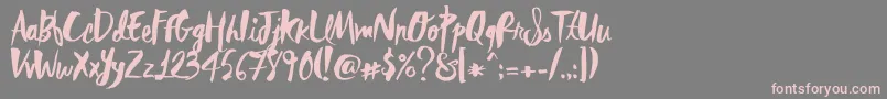 RebelHeartMadonna Font – Pink Fonts on Gray Background