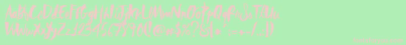 RebelHeartMadonna Font – Pink Fonts on Green Background