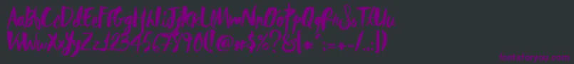 RebelHeartMadonna Font – Purple Fonts on Black Background