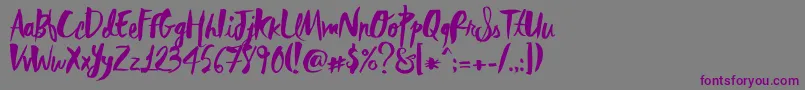 RebelHeartMadonna Font – Purple Fonts on Gray Background
