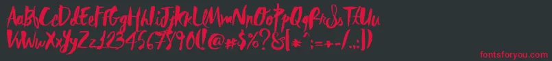 RebelHeartMadonna Font – Red Fonts on Black Background
