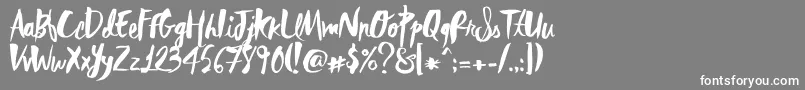 RebelHeartMadonna Font – White Fonts on Gray Background