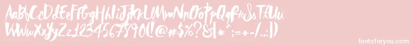 RebelHeartMadonna Font – White Fonts on Pink Background