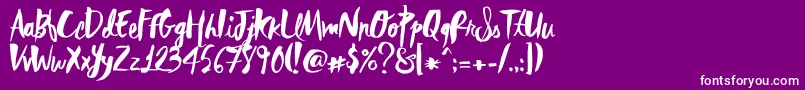RebelHeartMadonna Font – White Fonts on Purple Background