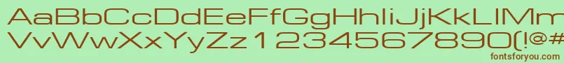 More about EuropeExt130 Font EuropeExt130 Font – Brown Fonts on Green Background