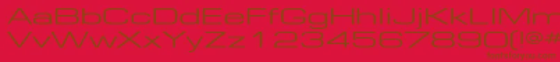 フォントEuropeExt130 – 赤い背景に茶色の文字