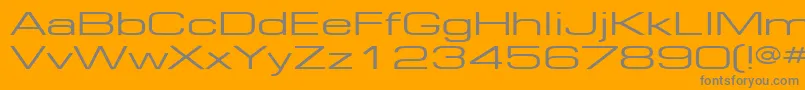More about EuropeExt130 Font EuropeExt130 Font – Gray Fonts on Orange Background
