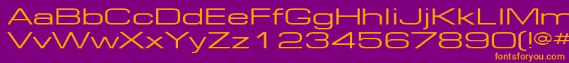 EuropeExt130 Font – Orange Fonts on Purple Background