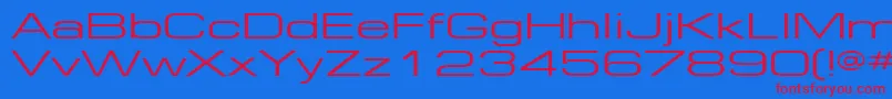 EuropeExt130 Font – Red Fonts on Blue Background