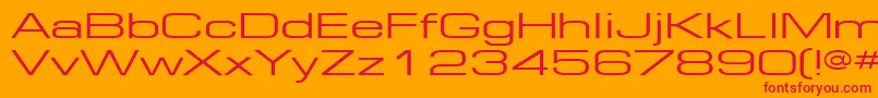 fuente EuropeExt130 – Fuentes Rojas Sobre Fondo Naranja