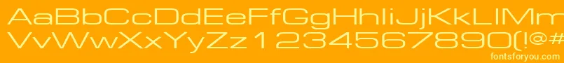 More about EuropeExt130 Font EuropeExt130 Font – Yellow Fonts on Orange Background