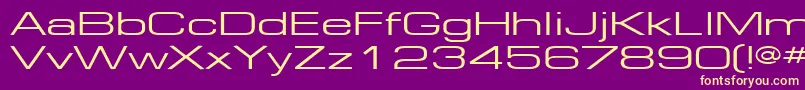 More about EuropeExt130 Font EuropeExt130 Font – Yellow Fonts on Purple Background