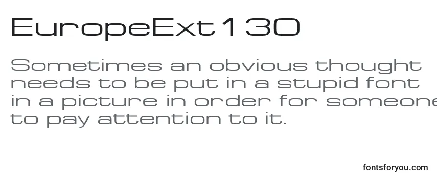 Przegląd czcionki EuropeExt130
