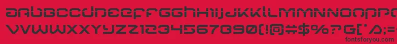 Gunrunnerlaser Font – Black Fonts on Red Background