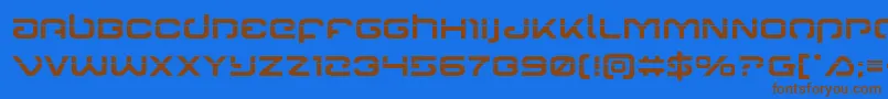 Gunrunnerlaser Font – Brown Fonts on Blue Background