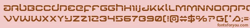 Gunrunnerlaser Font – Brown Fonts on Pink Background