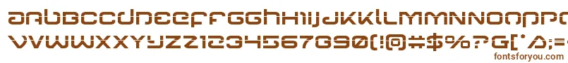 Gunrunnerlaser-fontti – ruskeat fontit valkoisella taustalla
