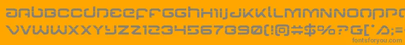 Czcionka Gunrunnerlaser – szare czcionki na pomarańczowym tle