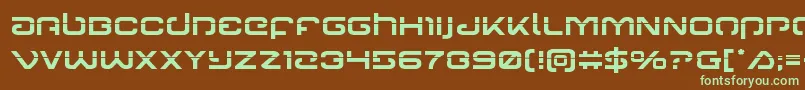 Gunrunnerlaser-fontti – vihreät fontit ruskealla taustalla
