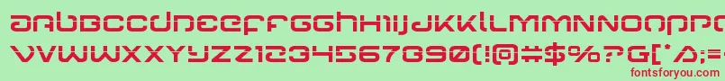 Gunrunnerlaser Font – Red Fonts on Green Background