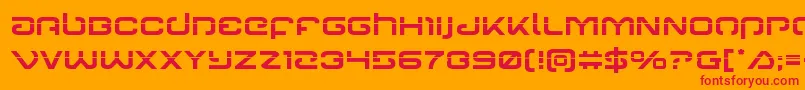 Gunrunnerlaser Font – Red Fonts on Orange Background