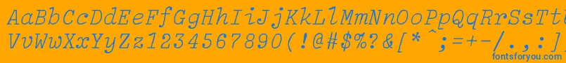 LightitalicLightItalic Font – Blue Fonts on Orange Background