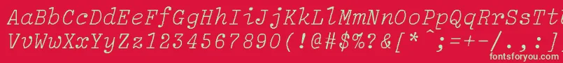 LightitalicLightItalic Font – Green Fonts on Red Background