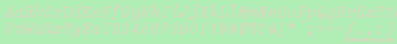 LightitalicLightItalic Font – Pink Fonts on Green Background