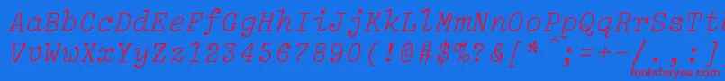 Шрифт LightitalicLightItalic – красные шрифты на синем фоне