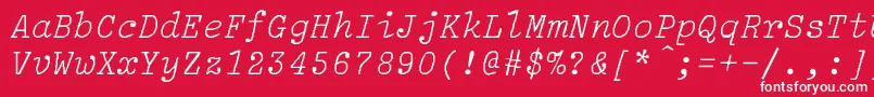 fuente LightitalicLightItalic – Fuentes Blancas Sobre Fondo Rojo