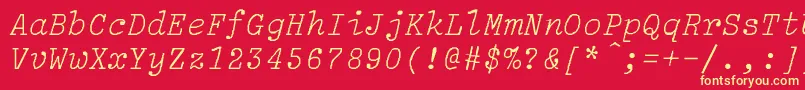LightitalicLightItalic Font – Yellow Fonts on Red Background
