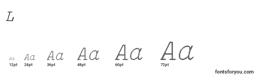LightitalicLightItalic Font Sizes