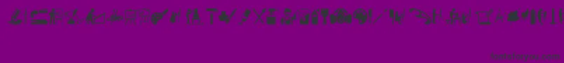 ArtIconsAndTools Font – Black Fonts on Purple Background