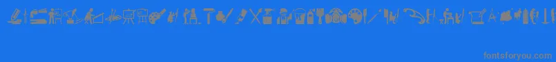ArtIconsAndTools Font – Gray Fonts on Blue Background