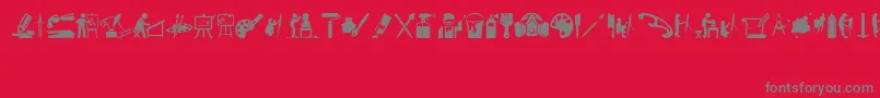 fuente ArtIconsAndTools – Fuentes Grises Sobre Fondo Rojo