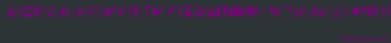 Шрифт ArtIconsAndTools – фиолетовые шрифты на чёрном фоне