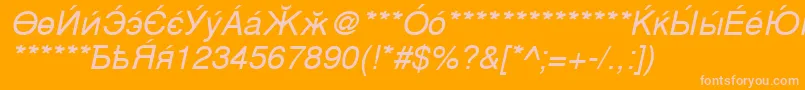 Cyso Font – Pink Fonts on Orange Background