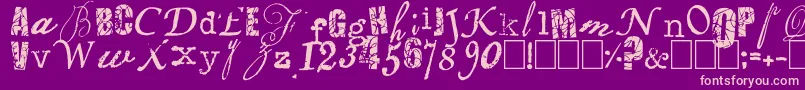 Jolotte Font – Pink Fonts on Purple Background