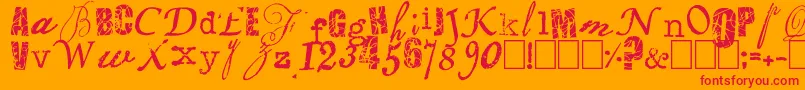 Jolotte Font – Red Fonts on Orange Background