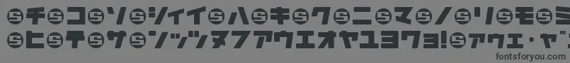 DaidohRemixRoundjka-Schriftart – Schwarze Schriften auf grauem Hintergrund