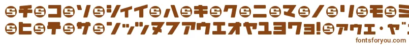DaidohRemixRoundjka-Schriftart – Braune Schriften auf weißem Hintergrund