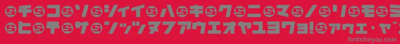 Шрифт DaidohRemixRoundjka – серые шрифты на красном фоне