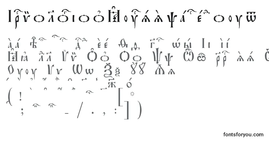 A fonte IrmologionKucsSpacedout – alfabeto, números, caracteres especiais