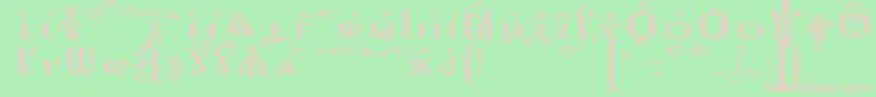 IrmologionKucsSpacedout Font – Pink Fonts on Green Background