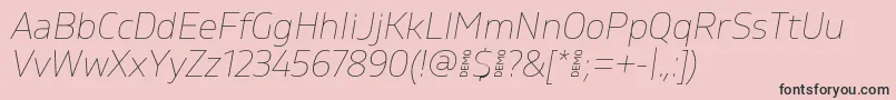 GilamThinitalicdemo Font – Black Fonts on Pink Background